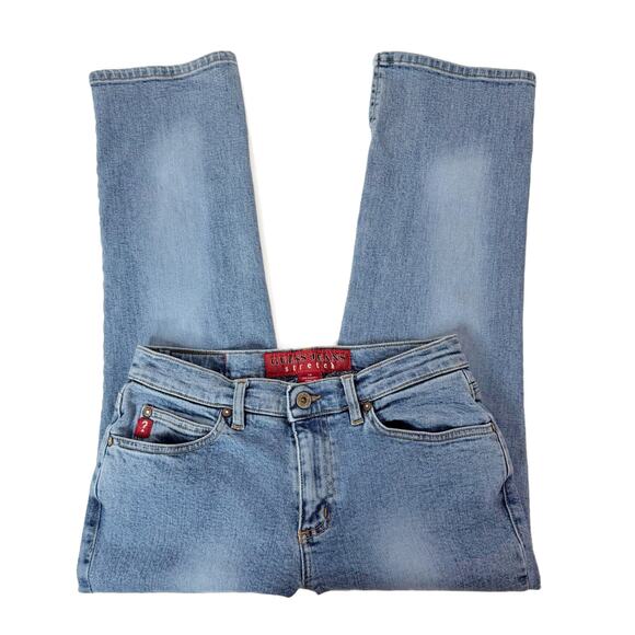 Vtg 90s/Y2K Guess U.S.A. High Rise Crop Ankle Slit Jeans sz 28 - Picture 4 of 14